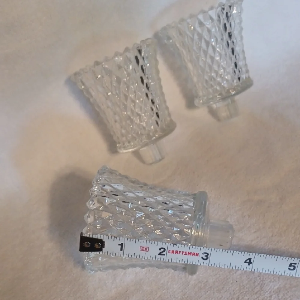 Home Interiors Clear Glass Candle Holders Set Of 3 Votive Cups
